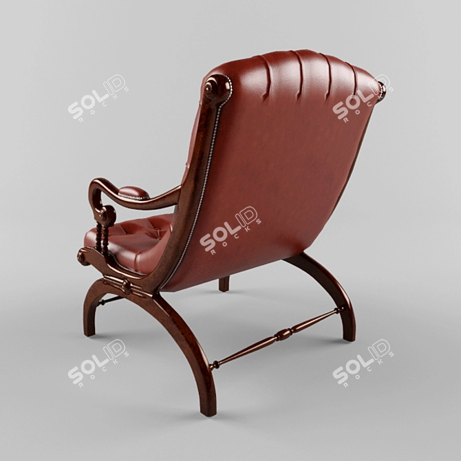 Spanish Armchair Genoveva 3D model image 3