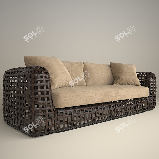 Matilda Elegant Sofa - Size: 230x100x63cm 3D model image 1