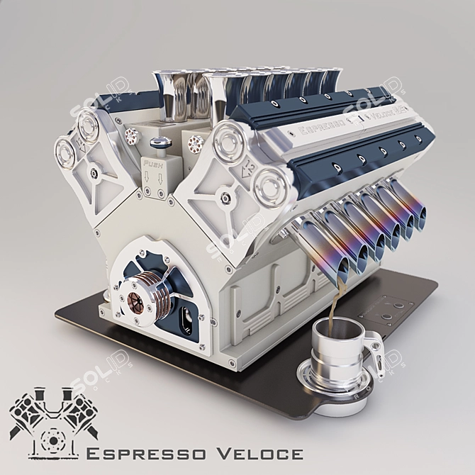 Formula 1 Inspired Coffee Machine 3D model image 1