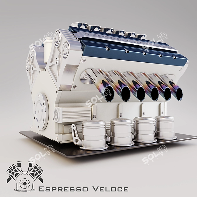 Formula 1 Inspired Coffee Machine 3D model image 2