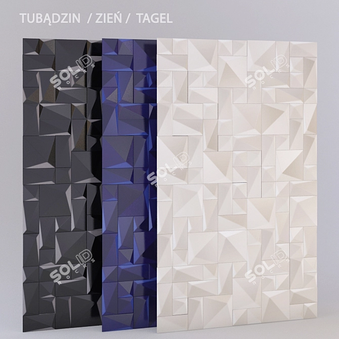 Berlin Tagel: Tubadzin Zien Bath Tile 3D model image 1