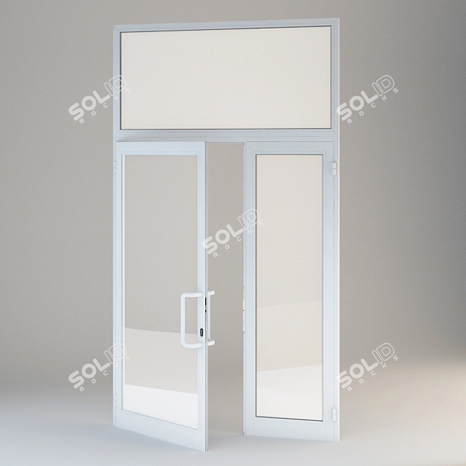 Secure Entry: 3D Fire Door 3D model image 1