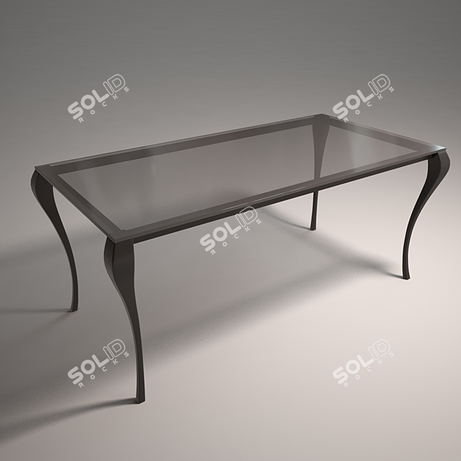 Modern Art Table 3D model image 1