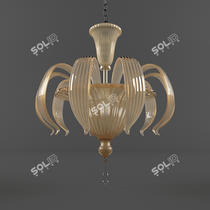 Elegant Crystal Chandelier 3D model image 1