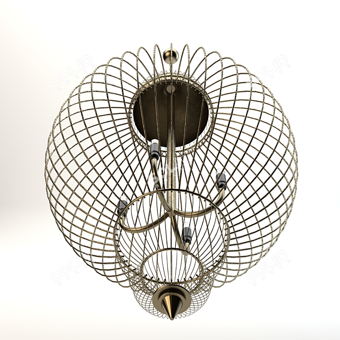 Avian Elegance Chandelier 3D model image 3