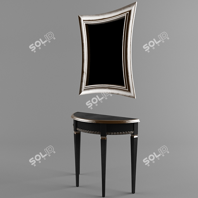 Elegant Vanity Table Set 3D model image 1