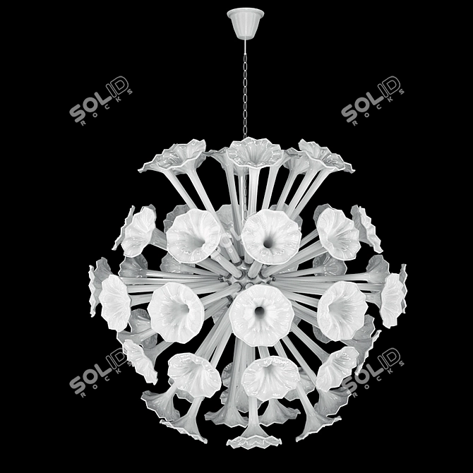 Elegant Chrome Lightstar Chandelier 3D model image 1