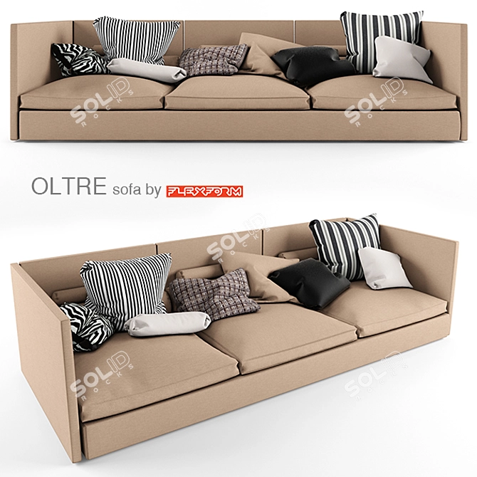 Luxurious Comfort: Oltre Sofa 3D model image 1
