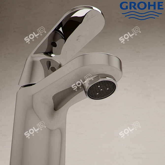 Sleek One Hole Basin Mixer 3D model image 3