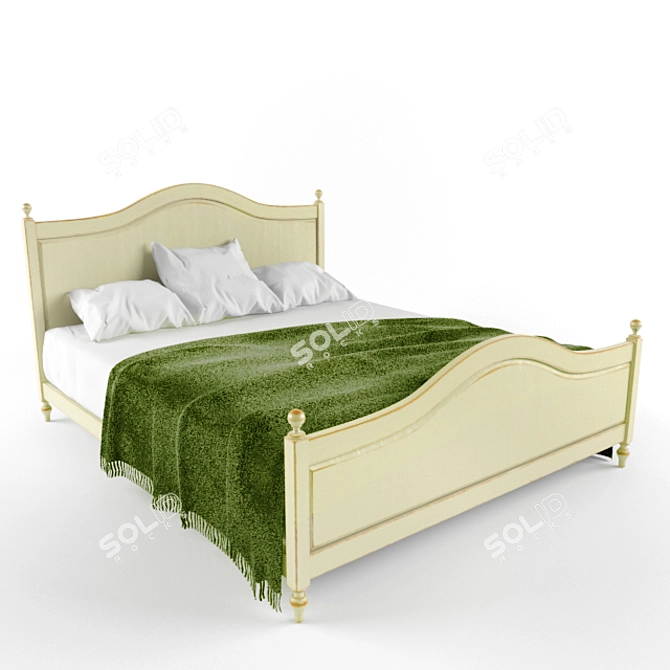 Elegant Art 1367 Bed 3D model image 1