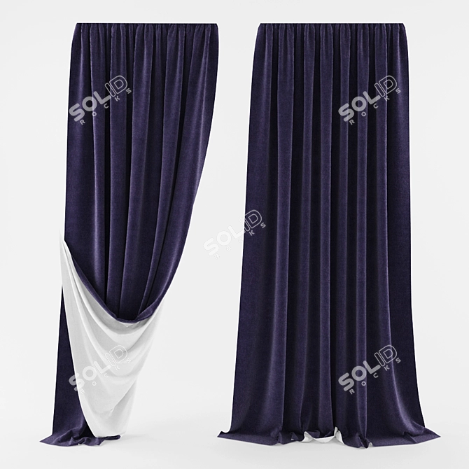 Individual Curtain Panels 3D model image 1