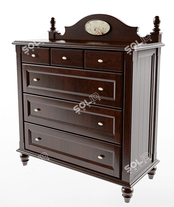 Bedroom Essential: Stylish Chest 3D model image 1