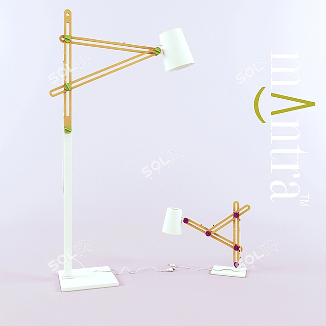 Mantra Looker Table and Floor Lamps 3D model image 1