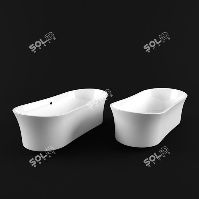 Luxury Slipper Bath A3 3D model image 1