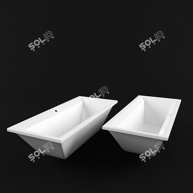 Luxury Slipper Bath A4 3D model image 1