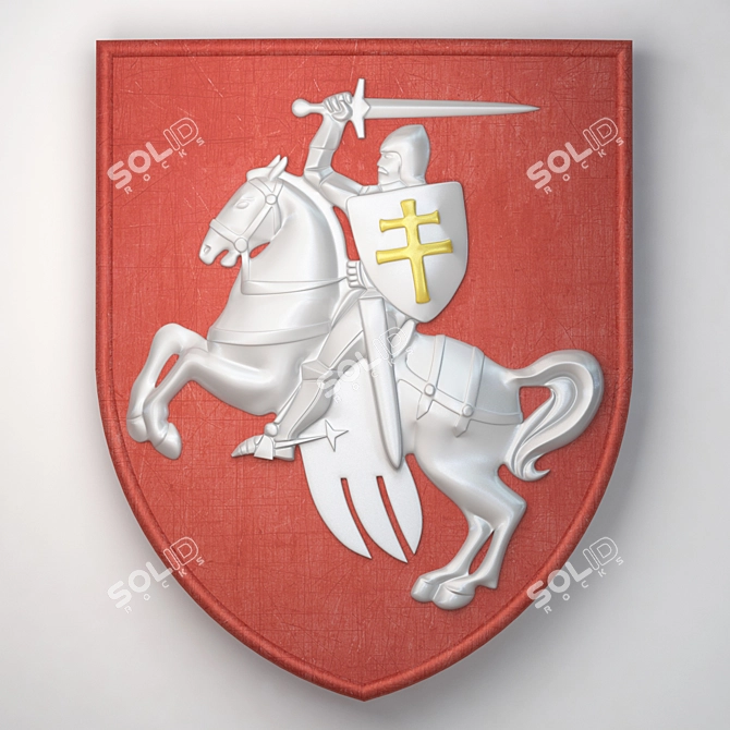 Belarus Coat of Arms 1991-1995 3D model image 1