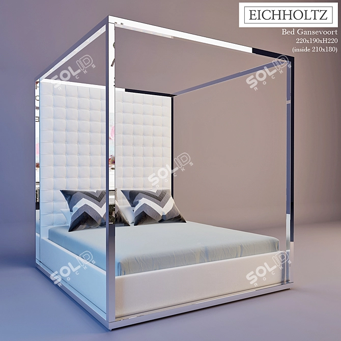 Eichholtz Gansvoort Bed Set 3D model image 1