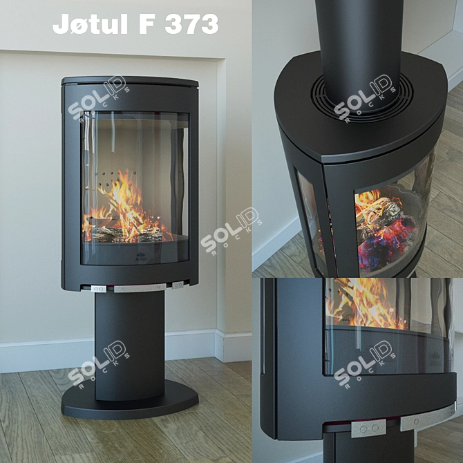 Jotul F 373: Stylish, Space-Saving Fireplace 3D model image 1