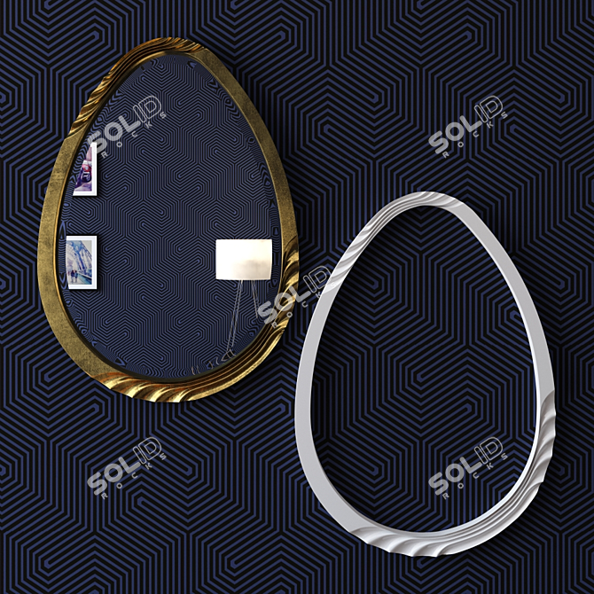 Artistic Mirror Frame 1050x750x40mm 3D model image 1