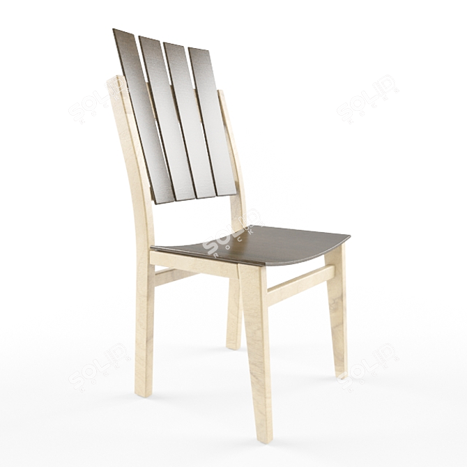  Luxe Texture High-Back Chair 3D model image 1