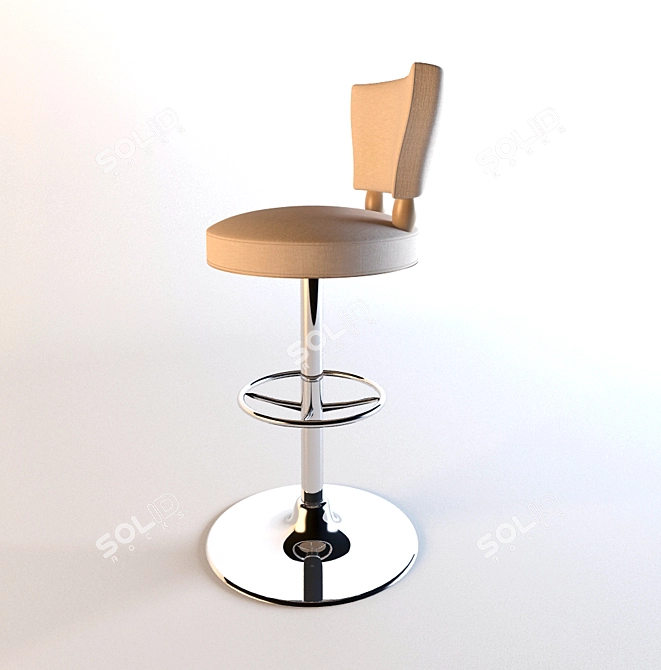 Eclectic Style Bar Stool 3D model image 1