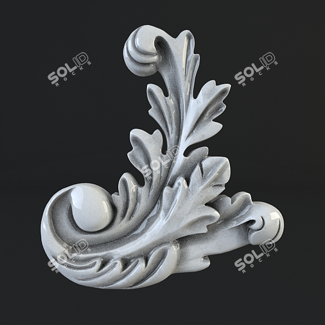 Elegant Branch Decor 3D model image 1