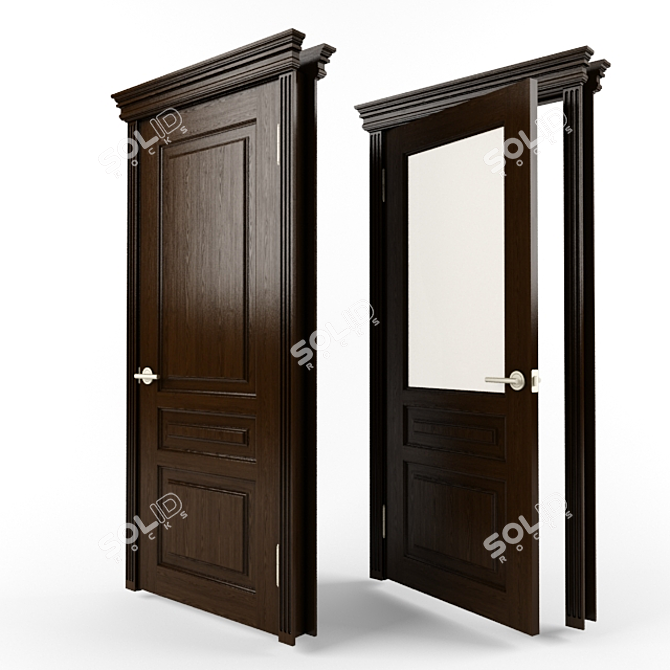 Elegant Entrance Door 3D model image 1