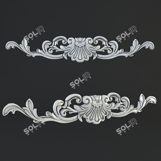 Classic Decorative Patch 3D model image 1