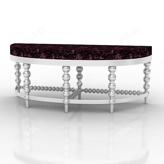 Candice Olson Bench: Stylish Wood Frame, Designer Fabric 3D model image 1