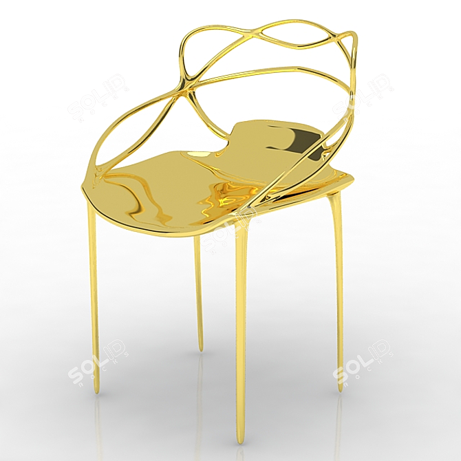 Masterful Italian Chair: Kartell Masters 3D model image 1