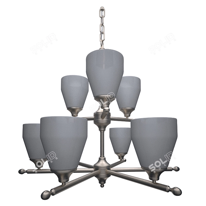 Ansonia Modern Chandelier (KCH-1749-NI) 3D model image 1