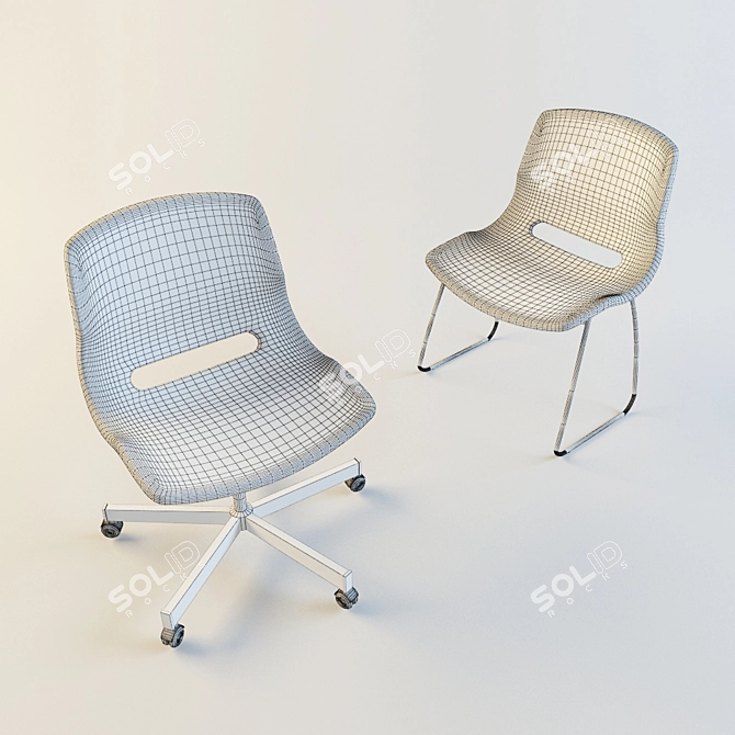 IKEA SNILLE Chairs: Comfort in Every Pair 3D model image 2