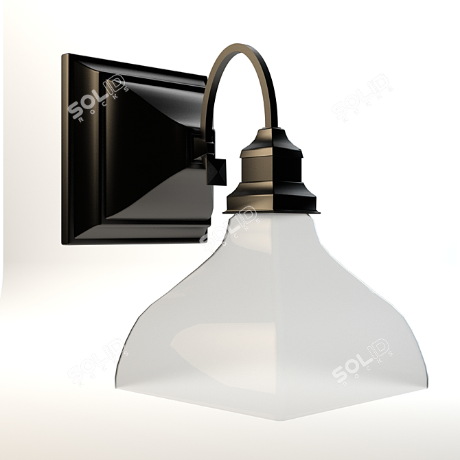 Ethereal Glow Milky Lamp 3D model image 1