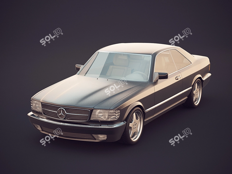 Vintage Mercedes 560SEC: Classic Elegance 3D model image 1