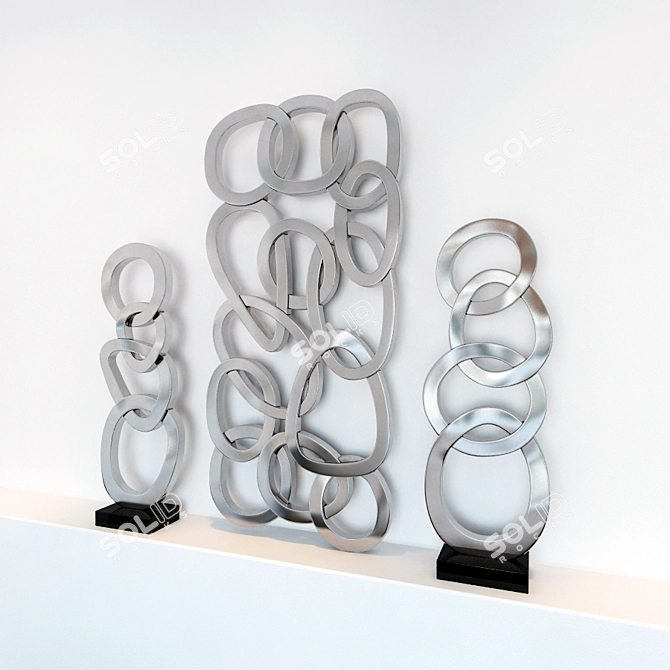 Ring Sculptures - Decorative Panels 3D model image 1