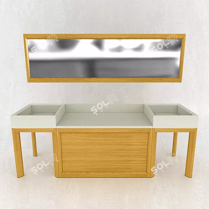 Norvegia Dogi Double Vanity Unit 3D model image 1