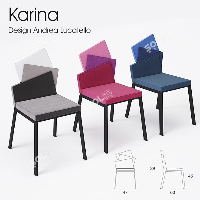 ITALY DREAM's KARINA Chair: Sleek & Stylish 3D model image 1