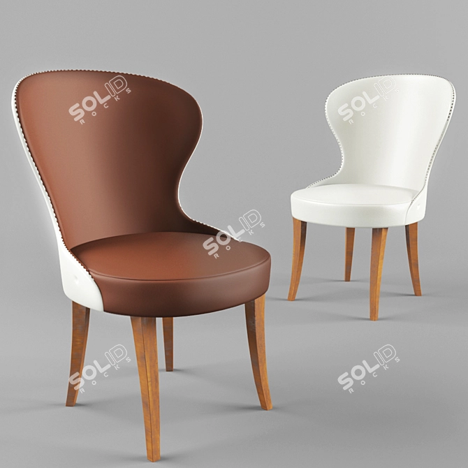 Charme Leather Chair, Lumiere Collection 3D model image 1