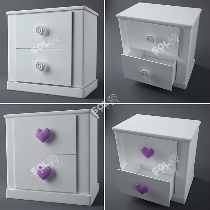 Piermaria Young Bedside Table 3D model image 1