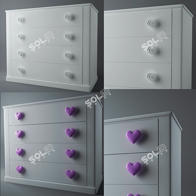 Piermaria Young Locker with Versatile Handles 3D model image 1