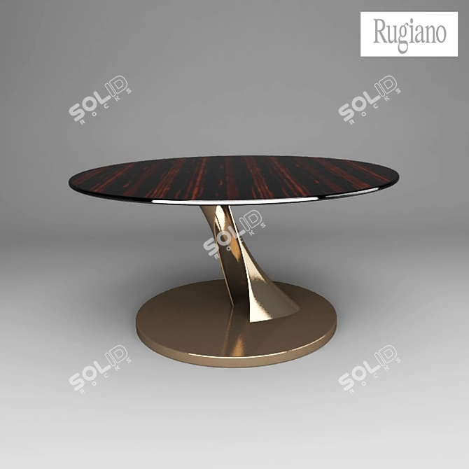 Sleek Rugiano Zoe Dining Table 3D model image 1