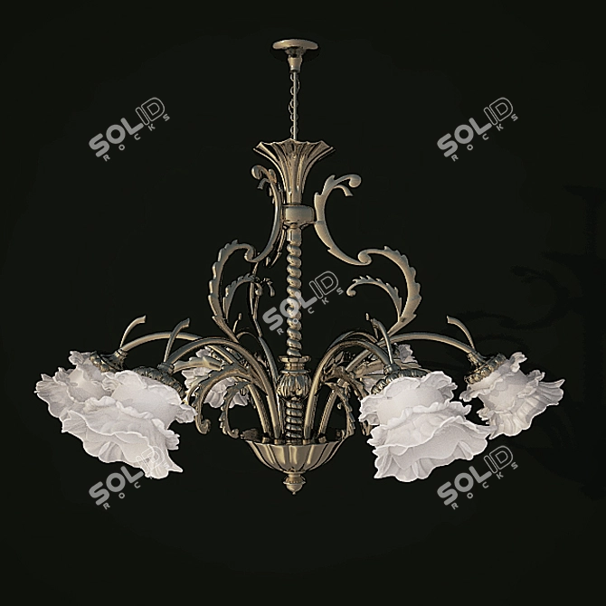 Vintage-inspired Chandelier 3D model image 1