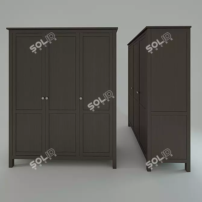 Modern Space-Saving Ikea Wardrobe 3D model image 1