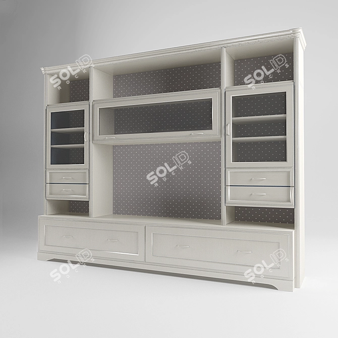 Modern Oak Cupboard: Stylish and Functional 3D model image 1