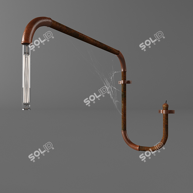 Sleek Desk Lamp 3D model image 1