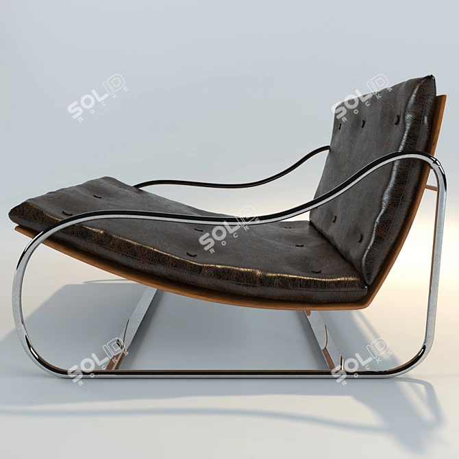 Matilda - Stylish and Compact 100x90x70cm Ottoman 3D model image 3