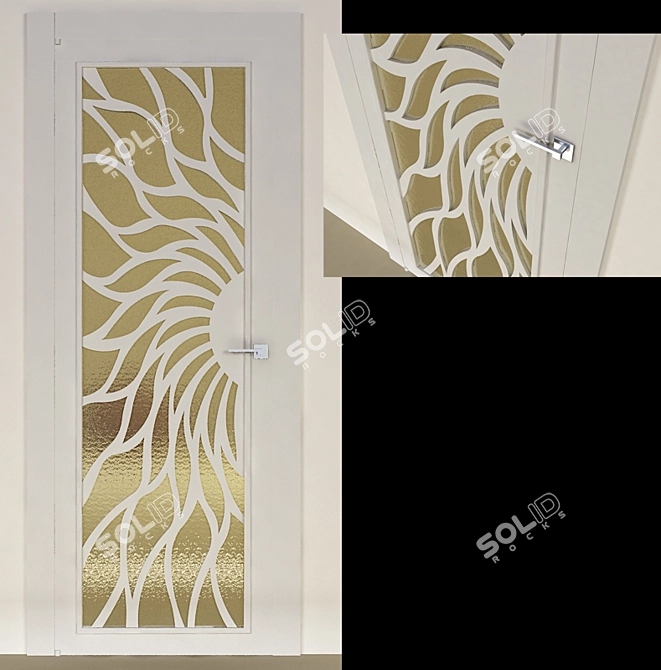 Sleek Glass Door - Modern Design 3D model image 1