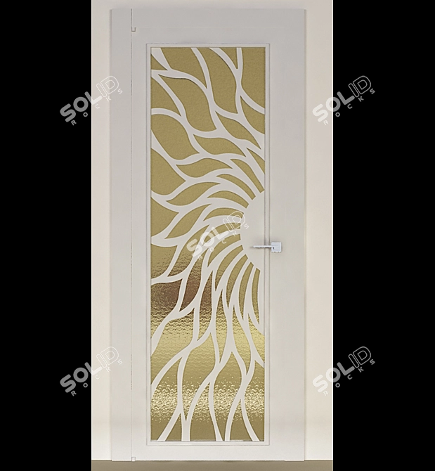 Sleek Glass Door - Modern Design 3D model image 2