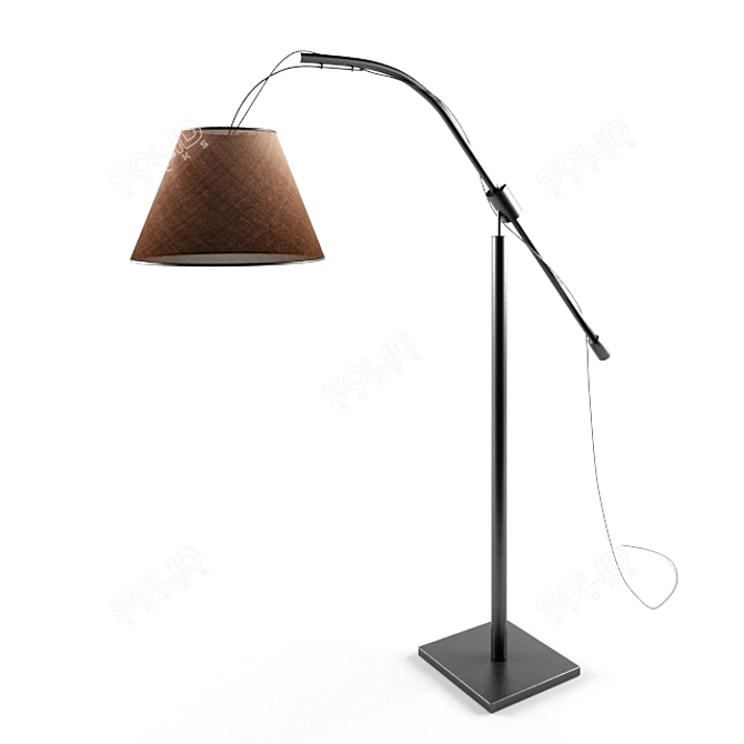 Modern Floor Lamp with Textured Design 3D model image 1