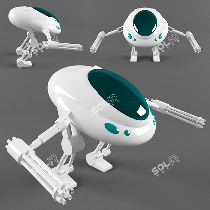 Futuristic Robotic Toy 3D model image 1